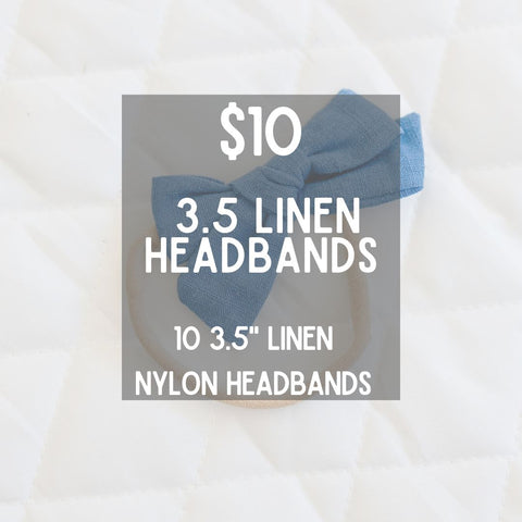 $10 3.5" Linen Headbands Grab Bag