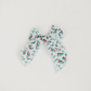 Vintage Sledding Snowman Serged Cotton 4" Hair Bow
