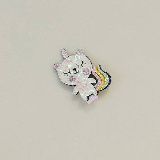 Little Unicorn Kitty Glitter Hair Clip