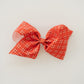 Christmas Red and White Plaid 7" Grosgrain Hair Bow