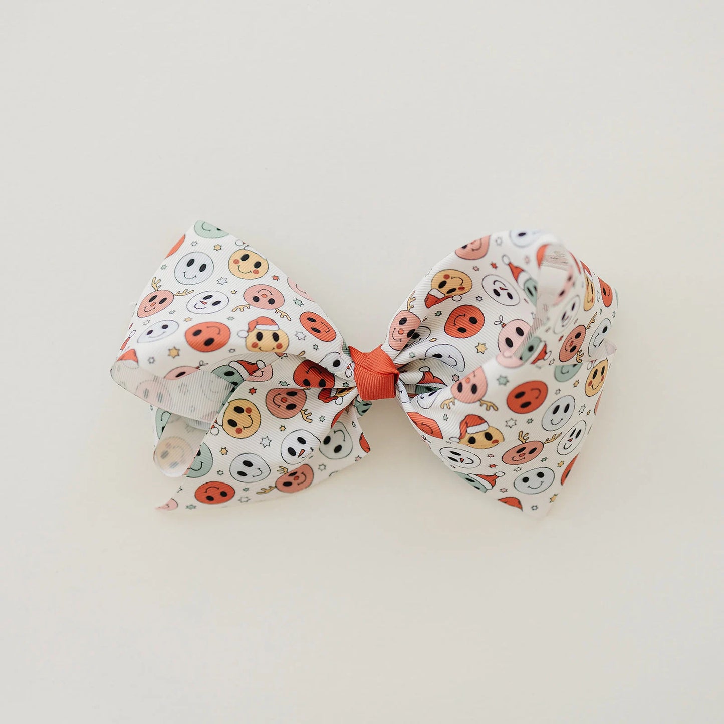 Happy Holiday Friends 7" Grosgrain Hair Bow