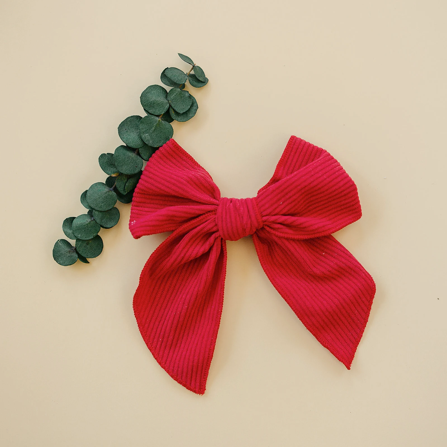 Big Beautiful Corduroy Hair Bow Clip