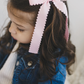 Elegant Scalloped Long Ribbon Hair Bow Clips