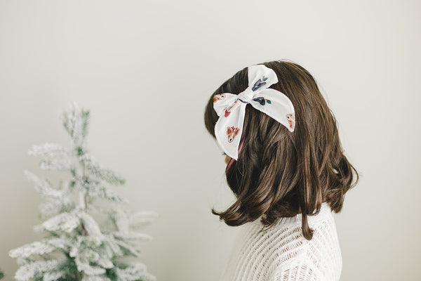 Christmas Doggies 4" Serged Cotton Hair Bow