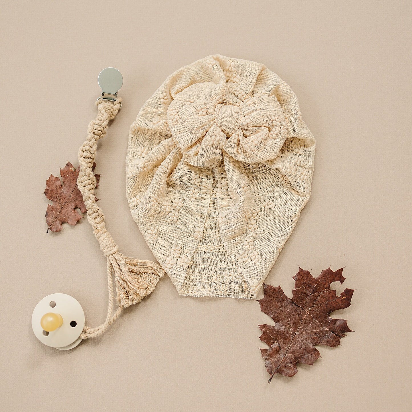 Fall Texture Knit Baby Turban