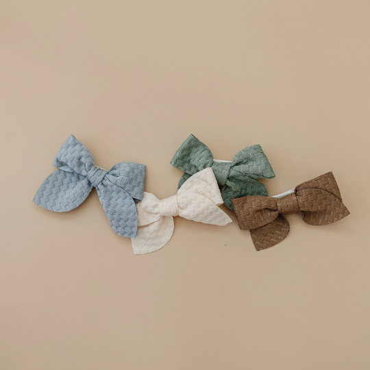 Set of 4 Fall Neutrals Square Textured Hair Clips