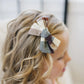 Autumn Plaid Linen Hair Bow