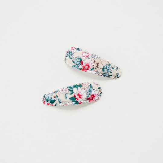 Set of 2 Fabulous Fall Flowers Snap Clips