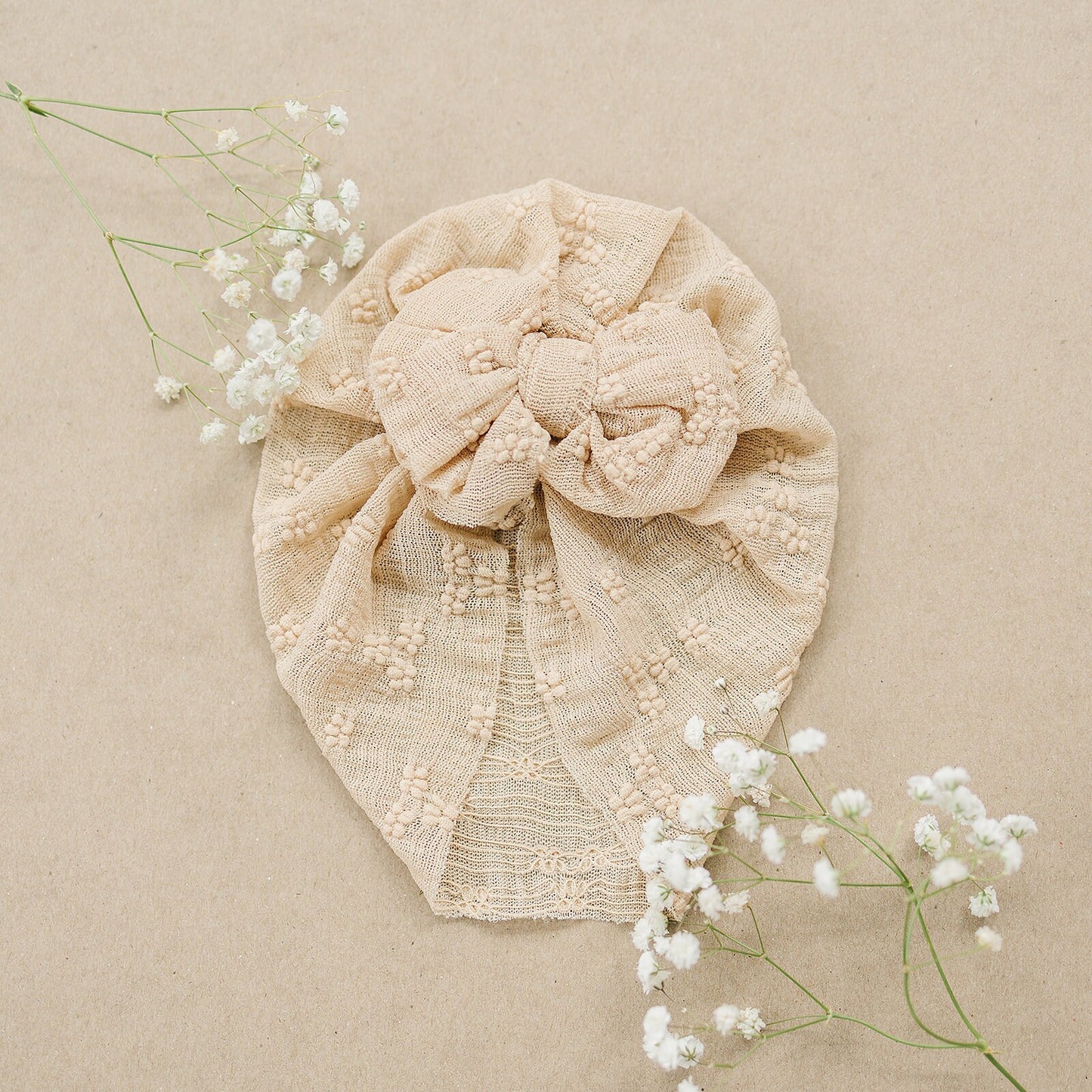 Fall Texture Knit Baby Turban