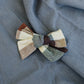 Autumn Plaid Linen Hair Bow