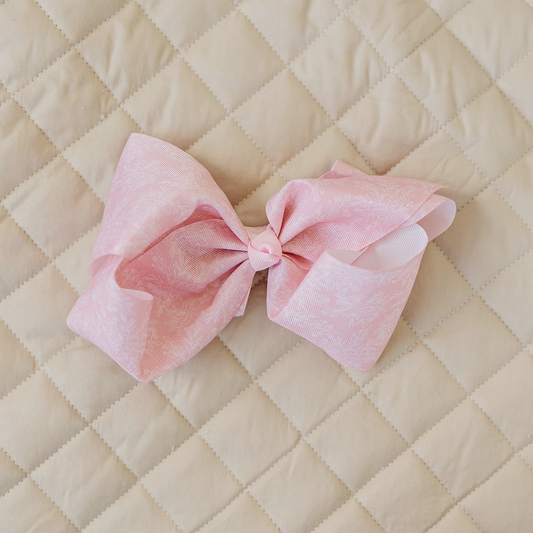 Enchanted Blush Floral 7" Grosgrain Hair Bow