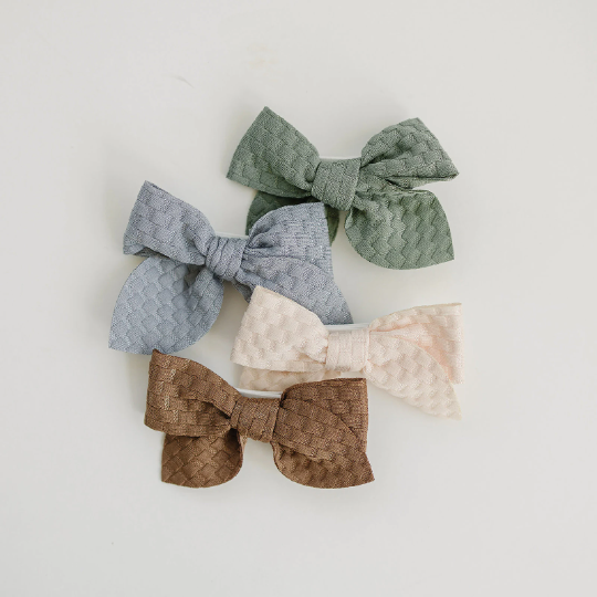 Set of 4 Fall Neutrals Square Textured Hair Clips