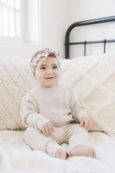Football Nylon Baby Bow Headband
