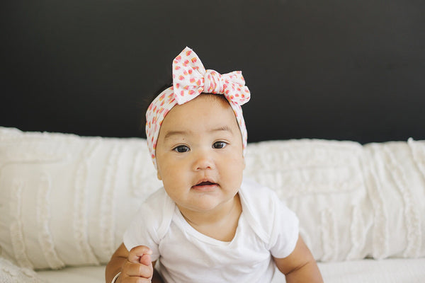 Ribbed Candy Corn Halloween Nylon Baby Headband