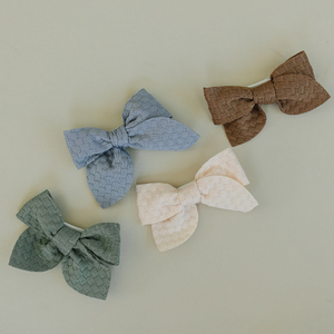 Set of 4 Fall Neutrals Square Textured Hair Clips