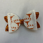 3" Faux Leather Texas Longhorns Bow