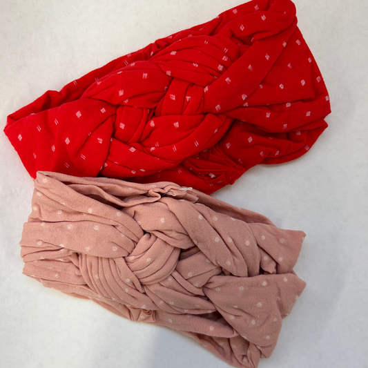Swiss Dot Braided Nylon Headbands