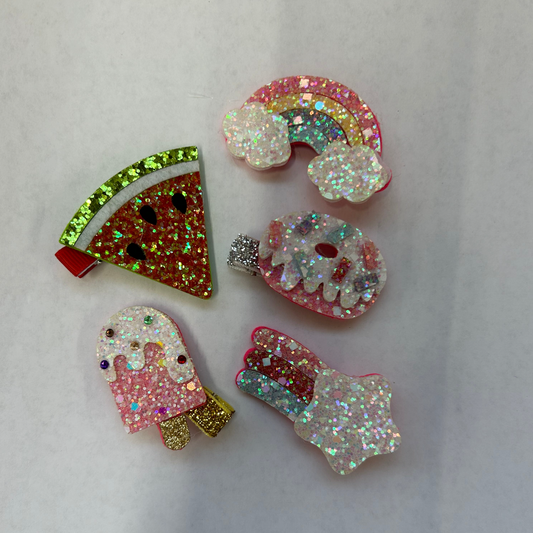Glitter Treat Hair Clips