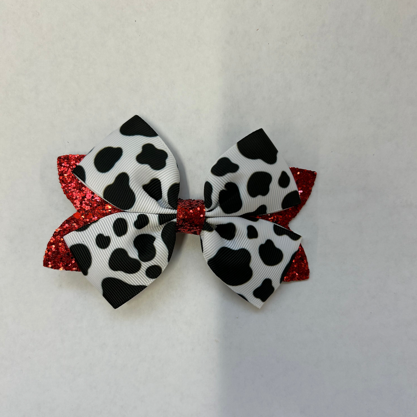 5" Cow Glitter Grosgrain