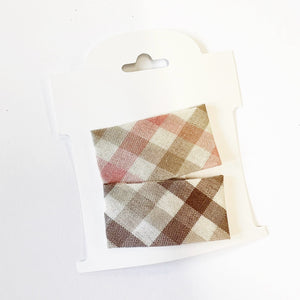 Set of 2 Plaid Snap Hair Clips