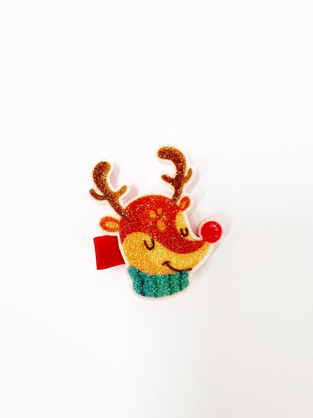 Extra Sparkle Rudolph Clip