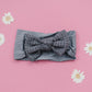 Gray Textured Nylon Baby Headband