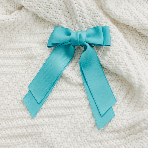 Double Stacked Silky Long Ribbon Bows