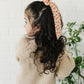 Teddy Bear Love Scallop Long Ribbon Bow