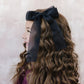 Sheer Black Organza Hair Bow 