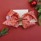7" Reindeer Face Grosgrain Hair Bow