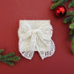 5" White Eyelet Lace Hair Bow