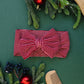 Ruffled Stripe Bow Baby Headband