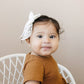5" White Eyelet Lace Hair Bow