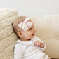 Scallop Embroidered Dainty Hair Bow