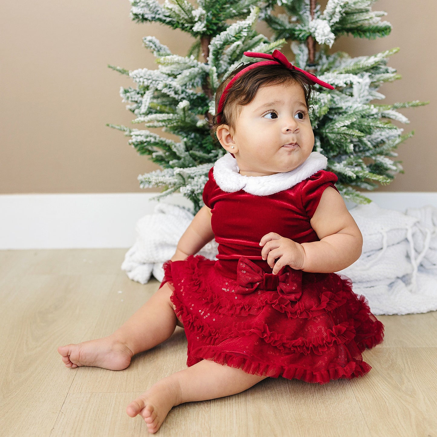 Skinny Velvet Hair Bow Hard Headband