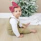 Ruffled Stripe Bow Baby Headband