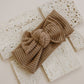 Winter Texture Neutral Bow Baby Headband