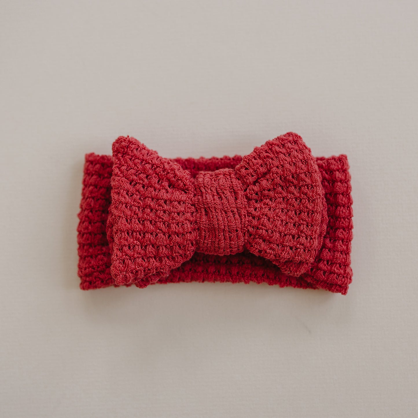 Cuddle Cozy Waffle Baby Bow Headband