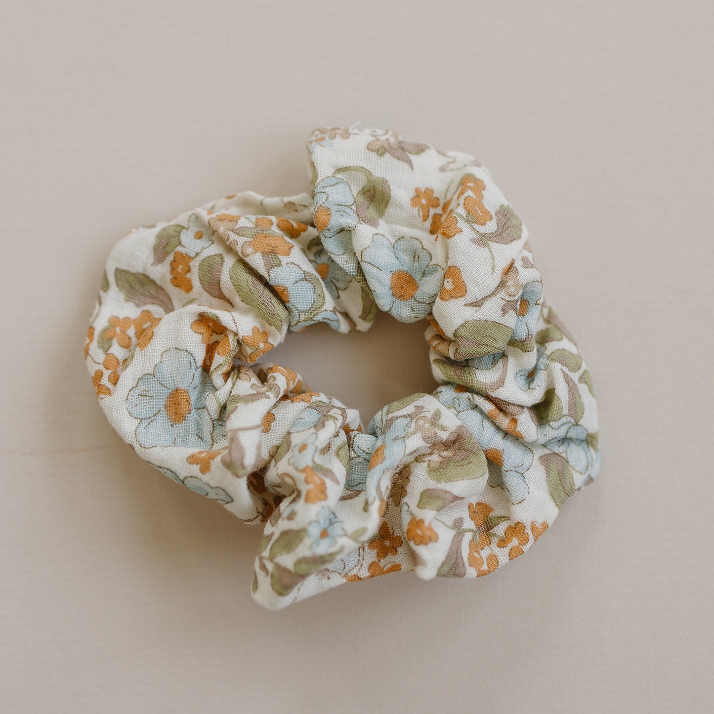 Neutral Flowers Hair Tie Scrunchies