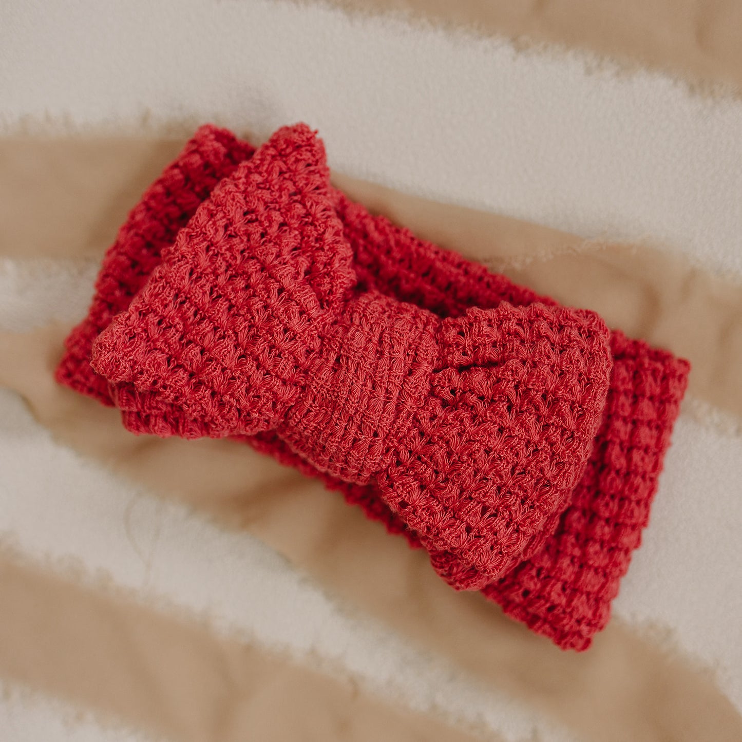 Cuddle Cozy Waffle Baby Bow Headband