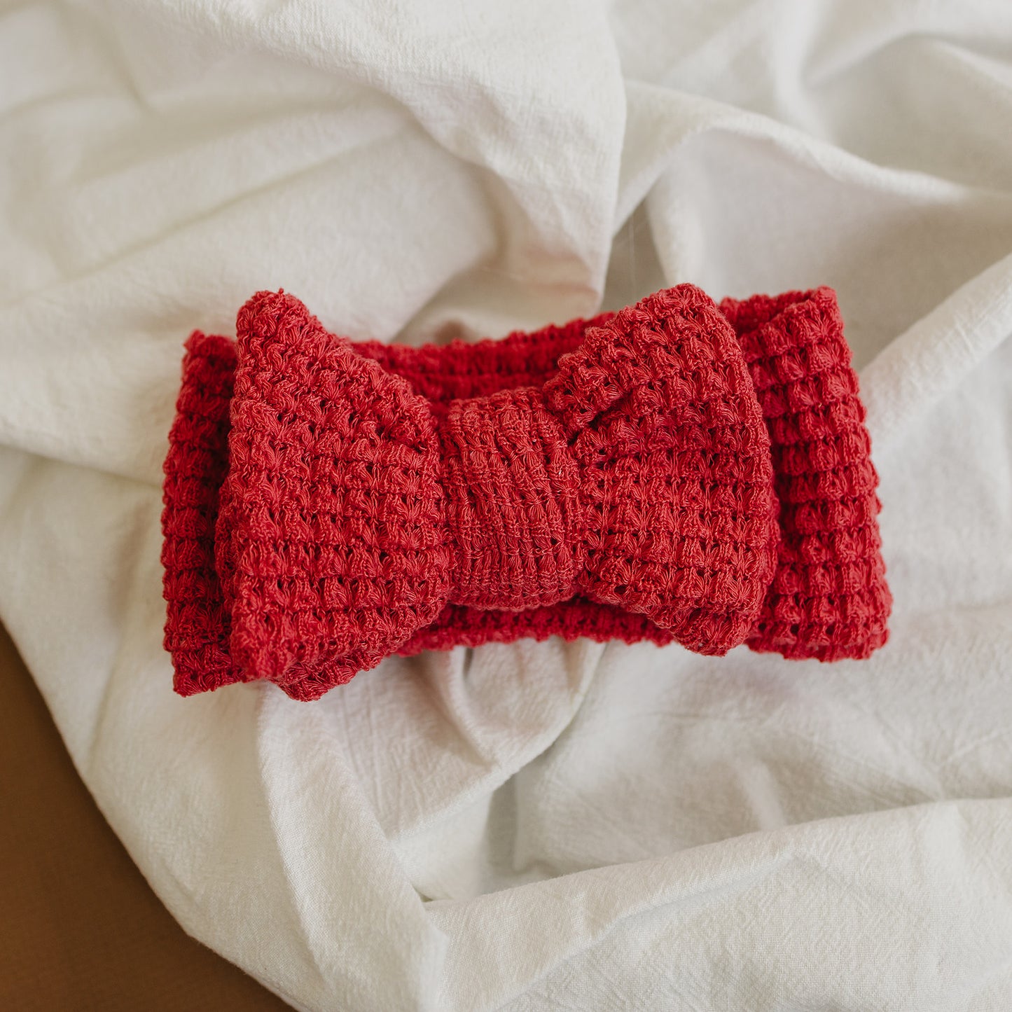 Cuddle Cozy Waffle Baby Bow Headband