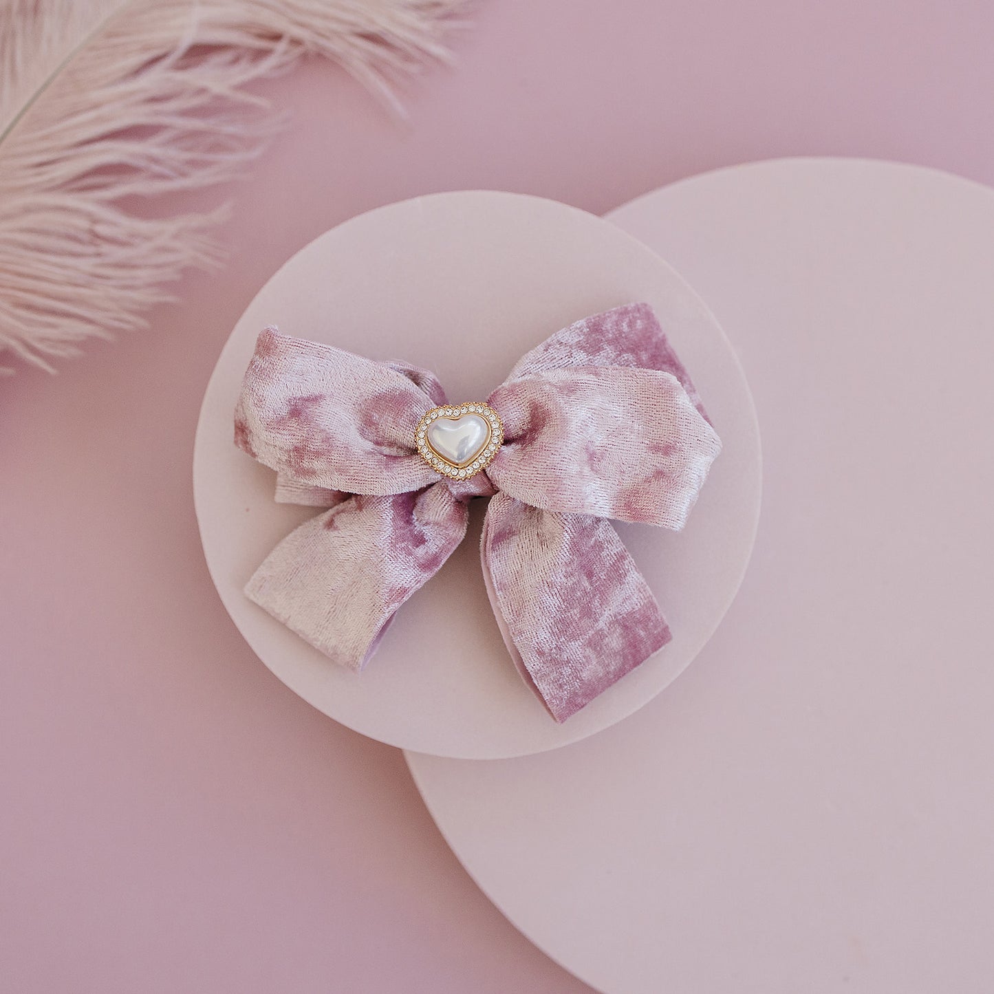 Glam Velvet Valentine Hair Bow 