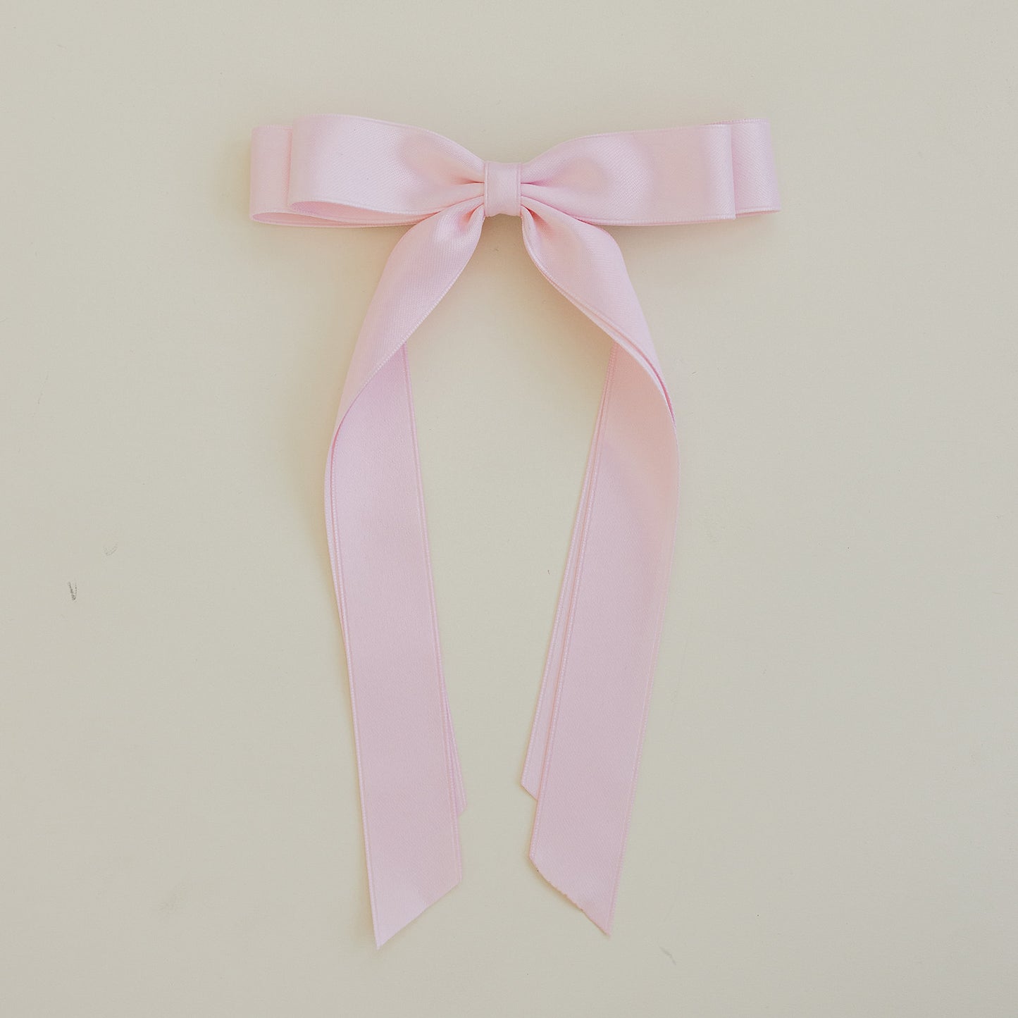 Blush Double Stacked Extra Long Silky Ribbon Bows