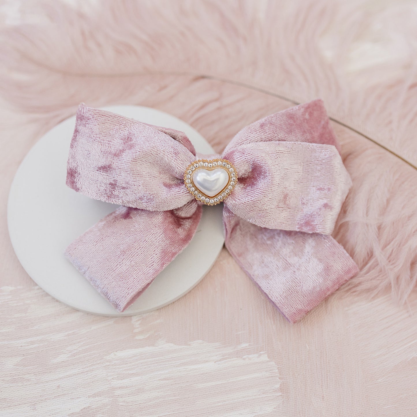 Glam Velvet Valentine Hair Bow 