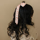 Teddy Bear Love Scallop Long Ribbon Bow