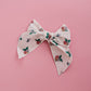 Beautiful Blush Blooms Serged Bow Hair Clip