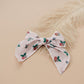 Beautiful Blush Blooms Serged Bow Hair Clip