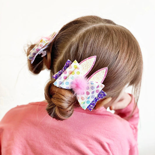 Easter Bunny Glitter Glam Hair Clip