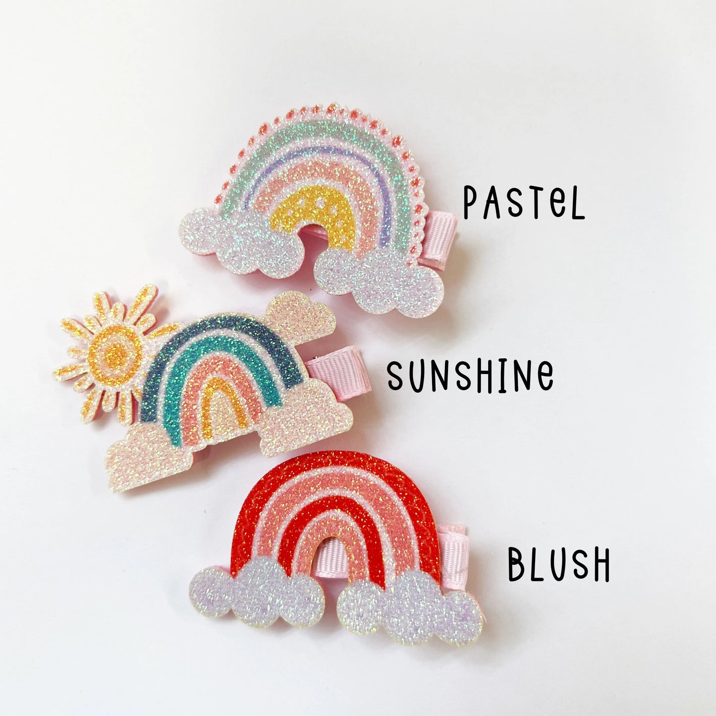 Summer Sparkle Rainbow Clips