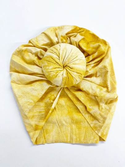Mustard Tie Dye Fall Baby Turban